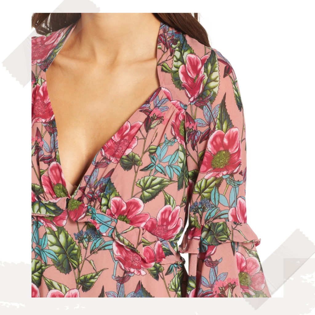 For Love And Lemons V-Neck Floral Dress Xs